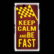 Coque Sony Xpéria Z Ultra Keep Calm and Be Fast Rouge