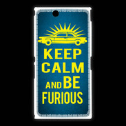 Coque Sony Xpéria Z Ultra Keep Calm and Be Furious Bleu