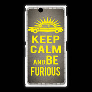 Coque Sony Xpéria Z Ultra Keep Calm and Be Furious Gris
