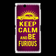 Coque Sony Xpéria Z Ultra Keep Calm and Be Furious Rose