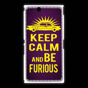 Coque Sony Xpéria Z Ultra Keep Calm and Be Furious Violet
