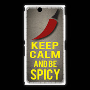 Coque Sony Xpéria Z Ultra Keep Calm and Be Spicy Gris