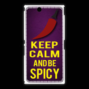 Coque Sony Xpéria Z Ultra Keep Calm and Be Spicy Violet