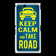 Coque Sony Xpéria Z Ultra Keep Calm and Take o road 2 Bleu