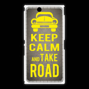 Coque Sony Xpéria Z Ultra Keep Calm and Take o road 2 Gris
