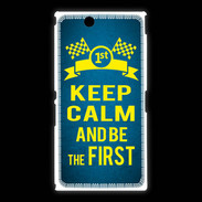 Coque Sony Xpéria Z Ultra Keep Calm and Be the First Bleu