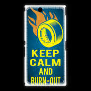 Coque Sony Xpéria Z Ultra Keep Calm and Burn Out Bleu