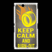 Coque Sony Xpéria Z Ultra Keep Calm and Burn Out Gris