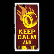 Coque Sony Xpéria Z Ultra Keep Calm and Burn Out Rouge