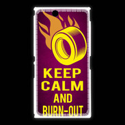 Coque Sony Xpéria Z Ultra Keep Calm and Burn Out Rose