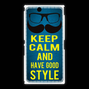 Coque Sony Xpéria Z Ultra Keep Calm and Have a good Style Bleu
