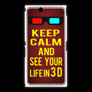 Coque Sony Xpéria Z Ultra Keep Calm and See your life 3D Rouge