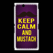 Coque Sony Xpéria Z Ultra Keep Calm and Mustach Violet