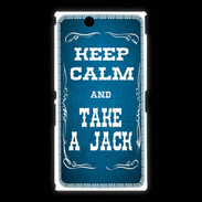 Coque Sony Xpéria Z Ultra Keep Calm and Take Jack Bleu
