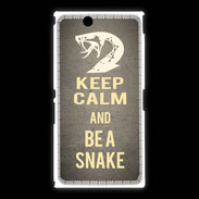 Coque Sony Xpéria Z Ultra Keep Calm and Be a Snake Gris