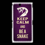 Coque Sony Xpéria Z Ultra Keep Calm and Be a Snake Violet