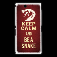 Coque Sony Xpéria Z Ultra Keep Calm and Be a Snake Rouge
