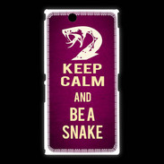 Coque Sony Xpéria Z Ultra Keep Calm and Be a Snake Rose