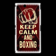 Coque Sony Xpéria Z Ultra Keep Calm and Boxing Rouge