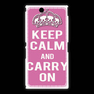 Coque Sony Xpéria Z Ultra Keep Calm and Carry on Rose