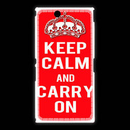Coque Sony Xpéria Z Ultra Keep Calm and Carry on Rouge