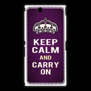 Coque Sony Xpéria Z Ultra Keep Calm and Carry on Violet