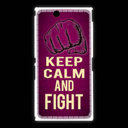 Coque Sony Xpéria Z Ultra Keep Calm and Fight Rose