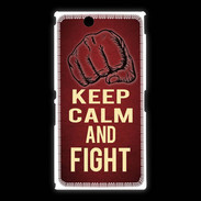 Coque Sony Xpéria Z Ultra Keep Calm and Fight Rouge