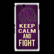Coque Sony Xpéria Z Ultra Keep Calm and Fight Violet