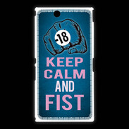 Coque Sony Xpéria Z Ultra Keep Calm and Fist BLeu