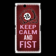 Coque Sony Xpéria Z Ultra Keep Calm and Fist Rouge