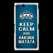 Coque Sony Xpéria Z Ultra Keep Calm and Hakuna Matata Bleu