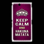 Coque Sony Xpéria Z Ultra Keep Calm and Hakuna Matata rose
