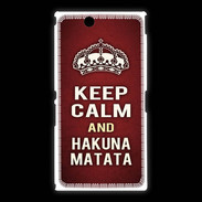 Coque Sony Xpéria Z Ultra Keep Calm and Hakuna Matata Rouge