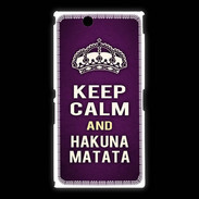 Coque Sony Xpéria Z Ultra Keep Calm and Hakuna Matata Violet