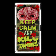 Coque Sony Xpéria Z Ultra Keep Calm and Kill Zombies camouflage