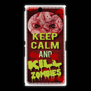 Coque Sony Xpéria Z Ultra Keep Calm and Kill Zombies Rouge