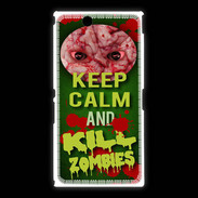 Coque Sony Xpéria Z Ultra Keep Calm and Kill Zombies Vert
