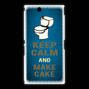 Coque Sony Xpéria Z Ultra Keep Calm and Make cake Bleu