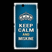 Coque Sony Xpéria Z Ultra Keep Calm and Miskine Bleu