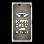Coque Sony Xpéria Z Ultra Keep Calm and Miskine Gris