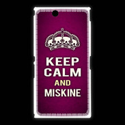 Coque Sony Xpéria Z Ultra Keep Calm and Miskine Rose