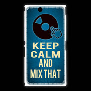 Coque Sony Xpéria Z Ultra Keep Calm and Mix that Bleu