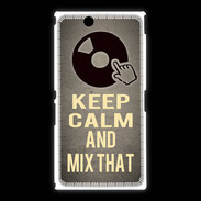 Coque Sony Xpéria Z Ultra Keep calm and Mix That Gris