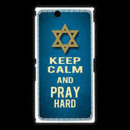 Coque Sony Xpéria Z Ultra Keep Calm and Pray jewish BLeu