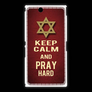 Coque Sony Xpéria Z Ultra Keep Calm and Pray jewish Rouge