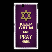 Coque Sony Xpéria Z Ultra Keep Calm and Pray jewish Violet