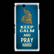 Coque Sony Xpéria Z Ultra Keep Calm and Pray Muslim Bleu