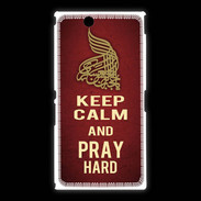 Coque Sony Xpéria Z Ultra Keep Calm and Pray Muslim Rouge