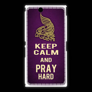 Coque Sony Xpéria Z Ultra Keep Calm and Pray Muslim Violet